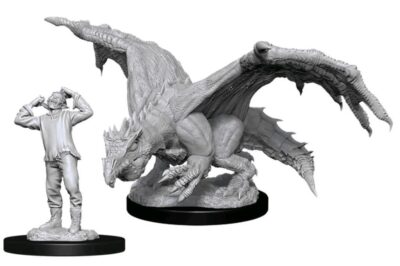 D&D Nolzur's Marvelous Miniatures - Green Dragon Wyrmling & Afflicted Elf