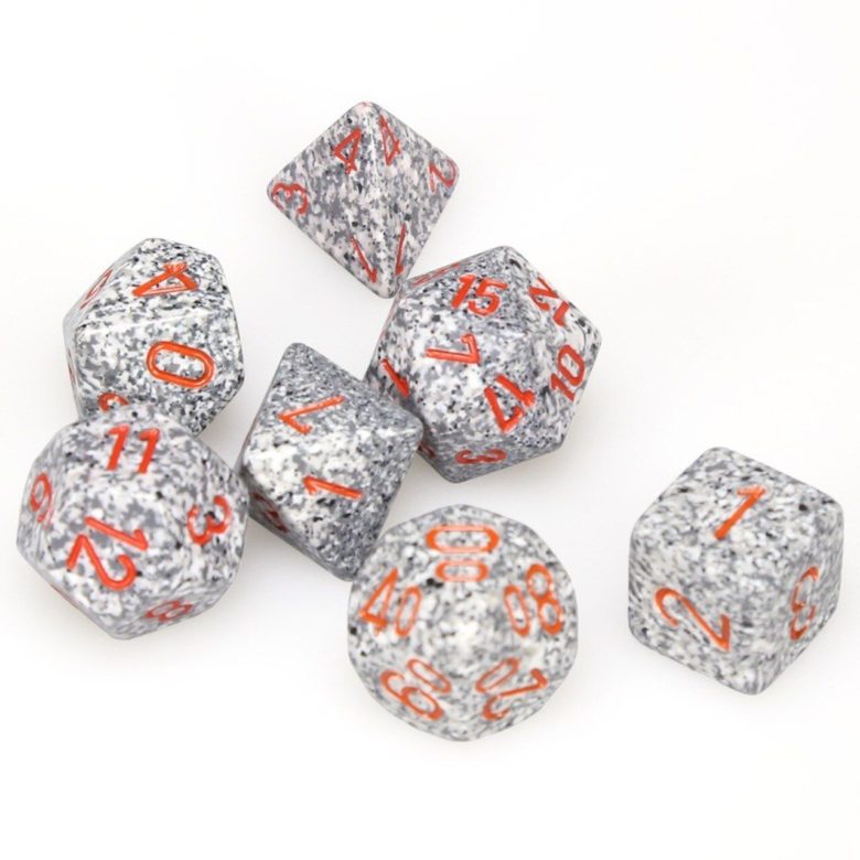 Dés en boite Speckled Granite