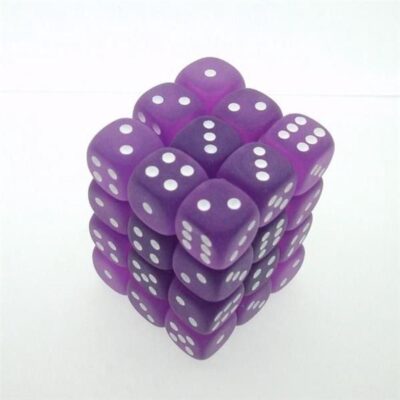 Boite de 36d6 Frosted Purple w/white