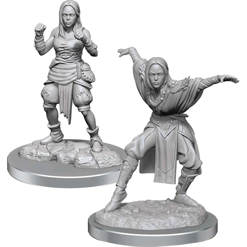 Pathfinder Battles Deep Cuts - Female Half-Elf Monk