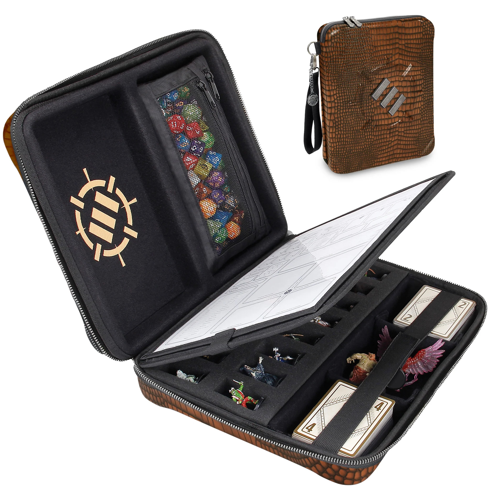 RPG Organizer Case Collector Brown