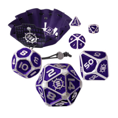 Ensemble de Dés en Métal Collector Purple