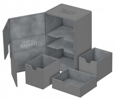 Ultimate Guard Twin flip'n Tray 200 - XenoSkin Grey